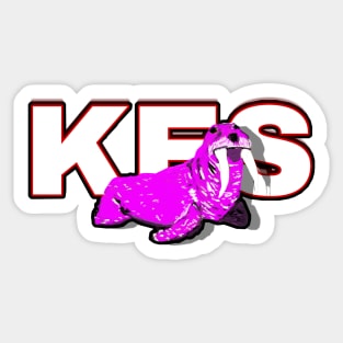 Knotty ends Surf walrus Sticker